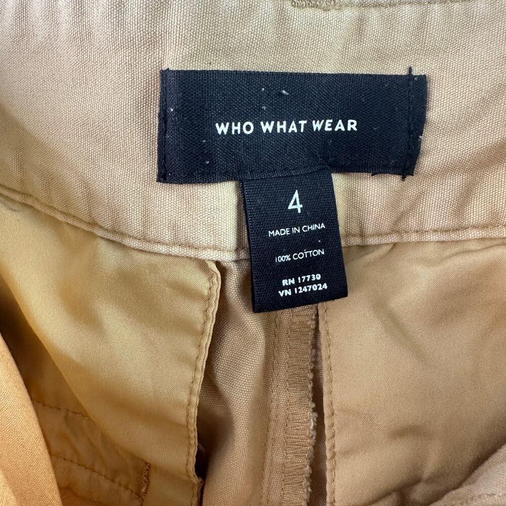 Who What Wear High Rise Wide Leg Chino Pants Tan - Size 4 - Utility Style - Picture 6 of 8
